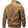 thumbnail image 2 of Men‘s Cotton Lightweight Multi Pockets Zip Front Stand Collar Military Jackets Windbreaker, 2 of 7