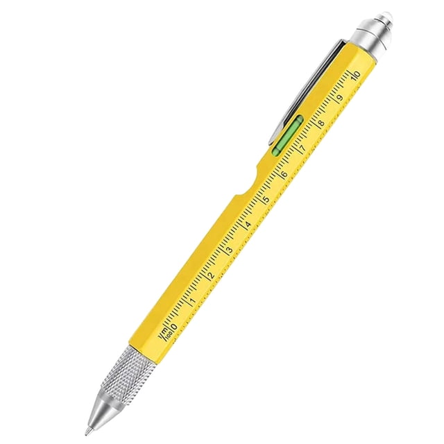 Lisbinx 9-In-1 Multitool Pen Set with Ballpoint Pen, Ruler, Screwdriver, Bottle Opener & Led Flashlight | Multi-Function Tool for Men | Unique Gadget Gift for Dads, Husbands, Grandpas