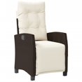 thumbnail image 2 of vidaXL 3 Piece Bistro Set with Cushions Brown Poly Rattan, 2 of 5