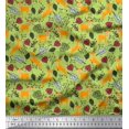 thumbnail image 1 of Soimoi Polyester Crepe Fabric Leaves & Reindeer Animal Decor Fabric Printed Yard 42 Inch Wide, 1 of 3