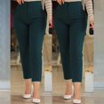 thumbnail image 1 of Lroveb Pantalon Habillé pour Femmes Taille Haute Fuselé Pantalon Décontracté Mode pour Femmes Coupe Ajustée Pantalon Moulant Vert, 1 of 4