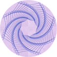 thumbnail image 1 of Ahgly Company Machine Washable Indoor Round Transitional Purple Mimosa Purple Area Rugs, 7' Round, 1 of 7