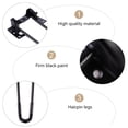thumbnail image 3 of OULII 4Pcs Folding Hairpin Table Black For Diy Enthusiasts Home Decor 12.6x3.9in, 3 of 8