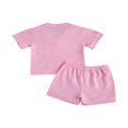 thumbnail image 2 of Ensembles de Pyjama pour Enfants Couleur Unie Manches Courtes Bouton Haut Short, 2 of 6
