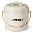 thumbnail image 1 of FRAÎCHE Spring Cream Kitchen Compost Bin, 3 litre, 1 of 5