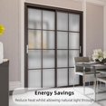 thumbnail image 4 of 45x300cm Reeded Glass Window Film, Window Privacy Film, Frosted Window Vinyl, 3D Decorative Window Decals Non Adhesive for Bathroom Living Room, 4 of 5