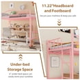 thumbnail image 3 of Twin Loft Bed with Adjustable Ladder & Full Guardrail, Loft Bed Twin Heavy-Duty Metal Frame, Space Saving, No Box Spring Needed & Noise Free,400 Lbs Weight Capacity, 3 of 6