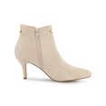 thumbnail image 3 of Unique Bargains Women's Pointed Toe Stiletto Heel Ankle Booties Beige (Size 7), 3 of 6