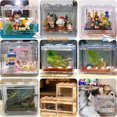 thumbnail image 5 of SUTENGDA Betta Fish Tanks  Aquarium Tanks  Stackable Mini Fish Tank Aquarium Tank Kit  3/5 Gallon Rectangular Fish Bowl with Aquarium Gravel Decoration  Cube Tank for Seaweed Balls Sea Mo, 5 of 5
