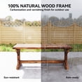 thumbnail image 4 of Outsunny Wooden Outdoor Bench, Rustic Garden Bench Loveseat, Carbonized, 4 of 10