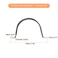 thumbnail image 2 of Unique Bargains 6Pack 4-31/64' Cable Clamp U Shape Stainless Steel Rubber Cushioned Pipe Strap, 2 of 5