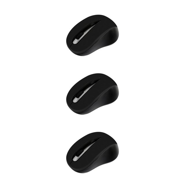 Xingzhi Computer 2.4GHz Wireless Cordless Office 1600DPI Optical Mice with USB Receiver Matte black 3Set