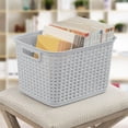 thumbnail image 3 of Sterilite Tall Gray Weave Basket, 3 of 7