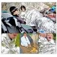 thumbnail image 4 of RXIRUCGD 6 Pcs Couverture de Tente d'Urgence Extérieure Sac de Couchage Survie Abri Réfléchissant Camping, 4 of 4