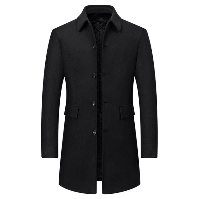 Veste Longue Noire pour Homme Blazer Ensembles pour Homme Col Roulé Doublée en Molleton Sherpa Travail Bureau Chic Décontracté Uniforme Basique Hiver Automne Blazer 2025 Vêtements Tendance 4TG