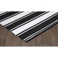 thumbnail image 4 of Erbanica 6' x 9' Indoor Outdoor Black White Band Reversible Plastic Rug, 4 of 5