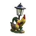 thumbnail image 3 of jinwen Garden Statue Solar Post Lamp Lawn Ornament for Spring Summer Decor Lifelike Chicken, 3 of 9