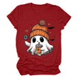 thumbnail image 3 of T-shirt Graphique à Manches Courtes d'Halloween pour Femmes Col Rond Décontracté pour Tenue de Fête d'Été avec Jeans, 3 of 4