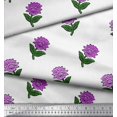 thumbnail image 3 of Soimoi Poly Georgette Fabric Leaves & Floral Block Print Fabric by The Yard 52 Inch Wide, 3 of 3