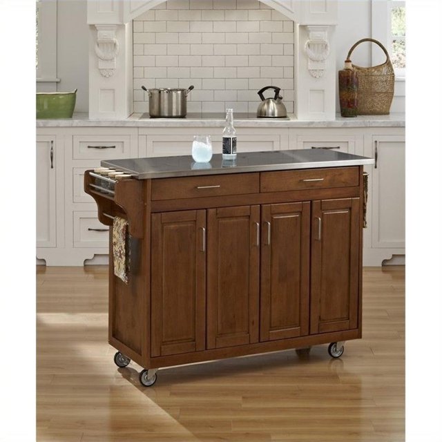 Homestyles Chariot de Cuisine Roulant en Bois Marron