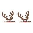 thumbnail image 3 of Transemion Festive Décor Christmas Window Sticker With Adorable Cute Cloth Christmas Window Stickers Door Decal Big elk antlers 2Set, 3 of 6