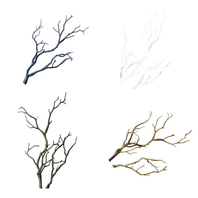 3pcs Large Wedding Decoration Branch Simulation Plastic Dried Tree Branch Plastic Dried Branches Artificial Fake Foliage Plant
