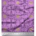 thumbnail image 1 of Soimoi Modal Satin Fabric Filigree Damask Fabric Prints By Yard 42 Inch Wide, 1 of 3