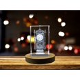 thumbnail image 1 of Vintage Mantel Clock Collectible Crystal Sculpture | Timeless Retro Decor Piece, 1 of 6