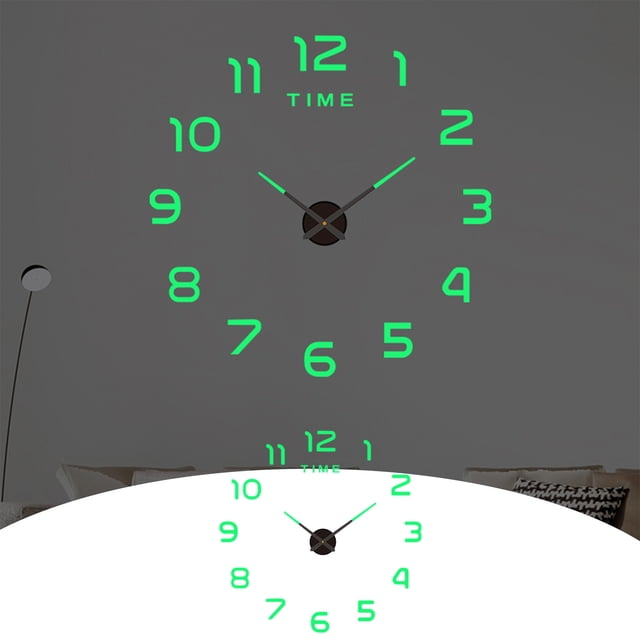 SuoKom Mirror Surface Wall Clock Big Size Wall Decorative Clocks Silent Non Ticking Motion Clocks