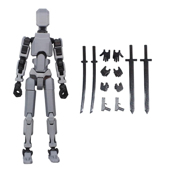 Titan 13 Action Figure,Assembly Completed Dummy 13 Action Figure Lucky 13 Action Figure T13 Action Figure 3D Printed Multi-Jointed Movable, 13 Action Figure Toy