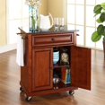 thumbnail image 3 of Crosley Black Granite Top Portable Kitchen Cart in Cherry, 3 of 7