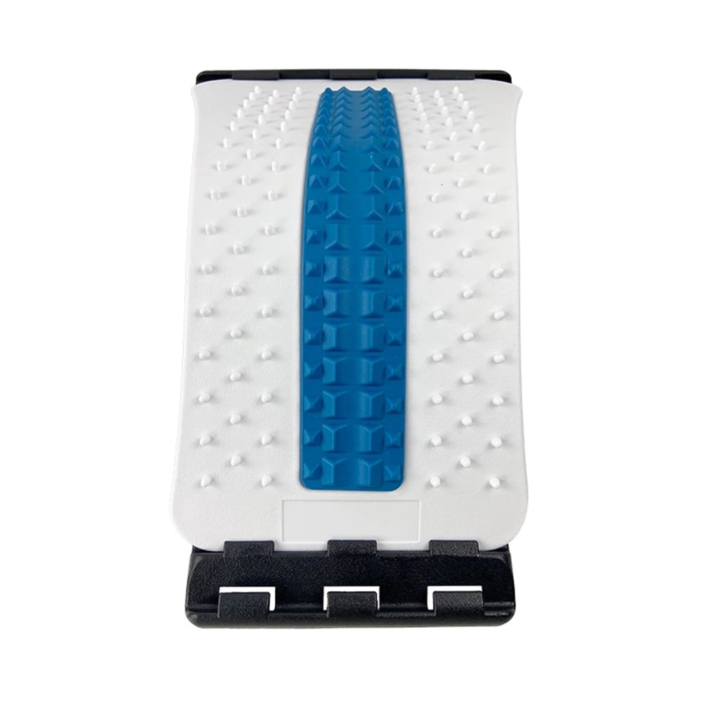 Lumbar Traction Massager 4 Speed Adjustment Silica Gel Strip Stretch Board Lumbar Spine Reliever for Acupuncture Home Back Stretch Massager Cushion
