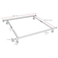 thumbnail image 2 of CorLiving Adjustable Twin to Full Durable Black Metal Bed Frame with Locking Wheels - Box Spring or Platform Required, 2 of 3
