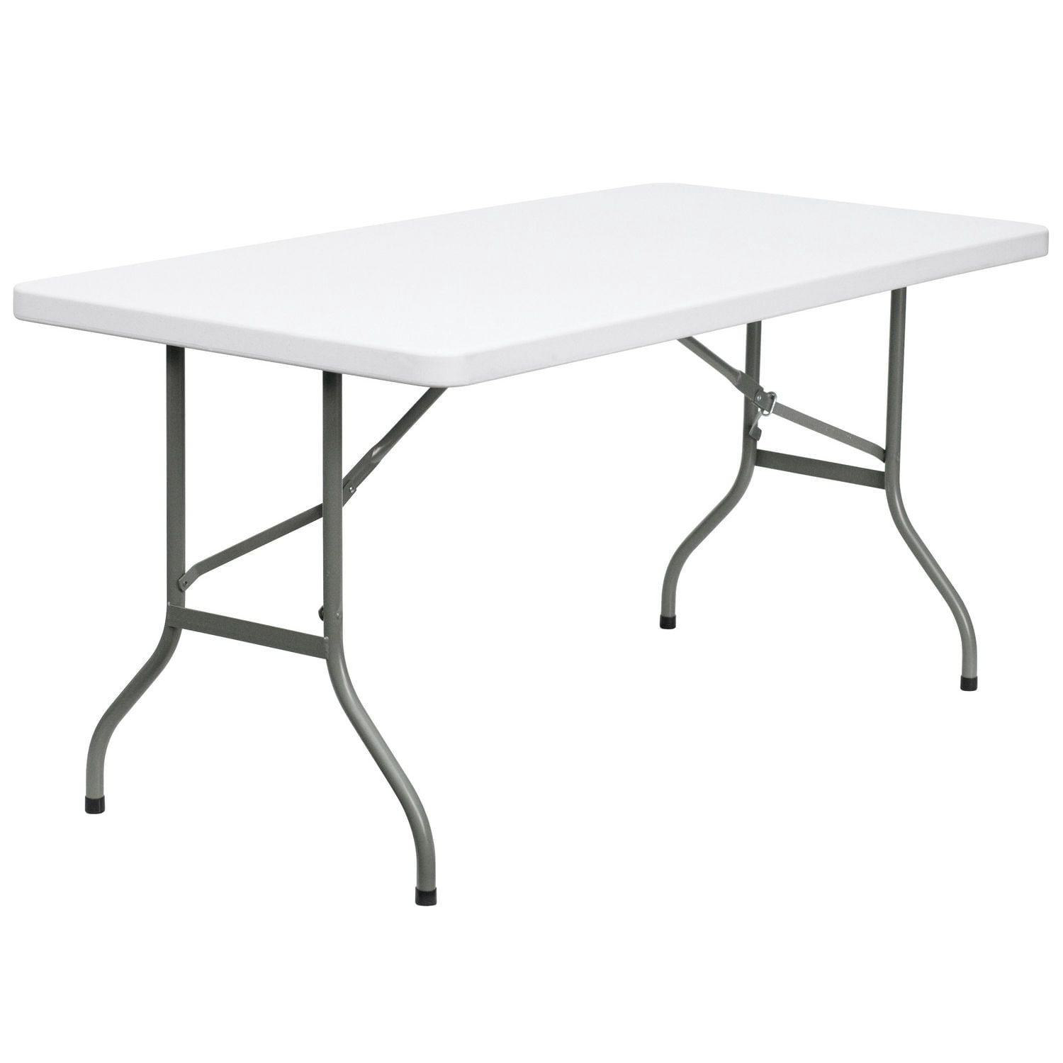 Table pliante en plastique blanc granite de 30 po larg. x 60 po long.