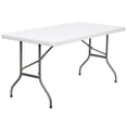thumbnail image 1 of 30''W x 60''L Granite White Plastic Folding Table, 1 of 8
