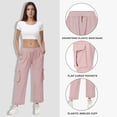 thumbnail image 4 of iHPH7 Joggers pour Femmes Pantalons Cargo de Randonnée Femmes Pantalons à Séchage Rapide Femmes Pantalons Amples Pantalons Taille Haute pour Femmes Pantalons Cargo Femmes Pantalons Cargo pour Femmes avec Poches Rose TG, 4 of 7