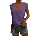 thumbnail image 1 of Birdeem Womens Solid Color Cap Sleeve Blouses T-Shirt Casual Loose Fit Basic Shirts Tank Tops, 1 of 8
