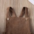 thumbnail image 3 of Newborn Baby Corduroy Sleeveless Romper Solid Color Backless Jumpsuit, 3 of 8