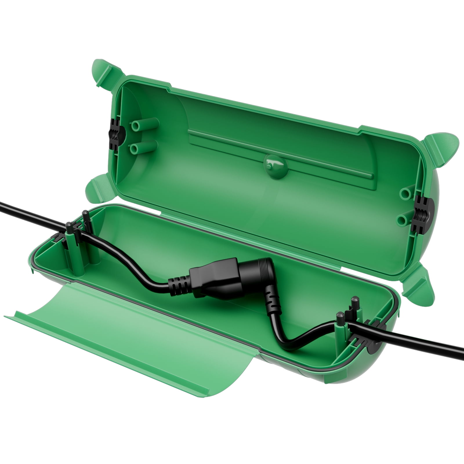 IP44 Outdoor Waterproof Box by Restmo, Weatherproof Extension Cord Cover, Safety Connection Seal for Outdoor Outlet, Electrical Plug, Holiday Decorations, LED Strip Light, Power Tool, Green