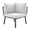 thumbnail image 3 of Modway Fauteuil d'Angle de Patio Extérieur en Aluminium, Gris/blanc, 3 of 6