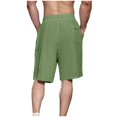 thumbnail image 4 of Diufon Men's Athletic Shorts Cotton Linen Drawstring Waisted Outdoor Sport Shorts Spring Summer Shorts with Pockets, 4 of 5