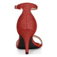 thumbnail image 3 of BLISSFUL STEP Women's Sandals Stiletto Heels Open Toe Glitter Prom Sandals, 3 of 6