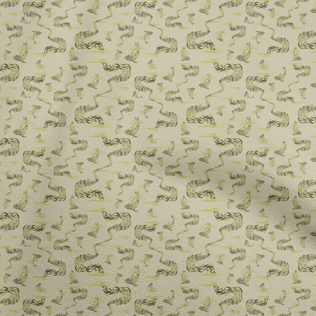 oneOone Tissu Polyester Spandex Vert Clair Matériel de Robe de Mer Tissu Imprimé Tissu au Mètre 56 Pouces de Large