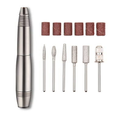 Yeacher Trousse de Vernis pour Perceuse Électrique 20000 Tr/min Stylo pour Perceuse Manucure Pédicure avec 6 Embouts de Perceuse pour Usage à la Maison et en Salon
