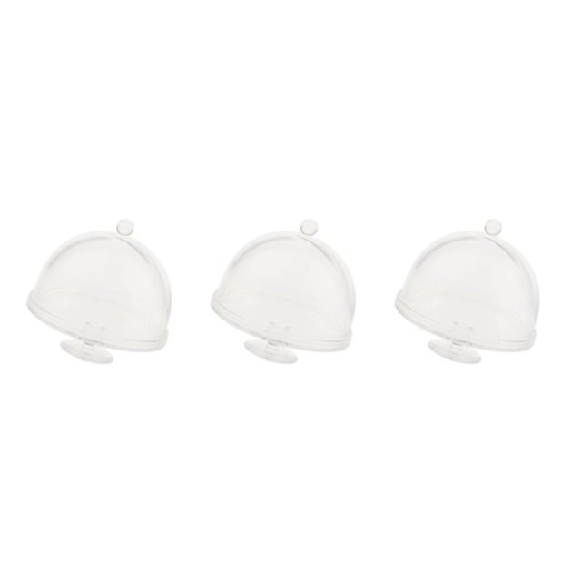 maskred Miniature 1/12 Scale Dessert Snack Can with Half Round Lid Clear 12th Type A 3Set