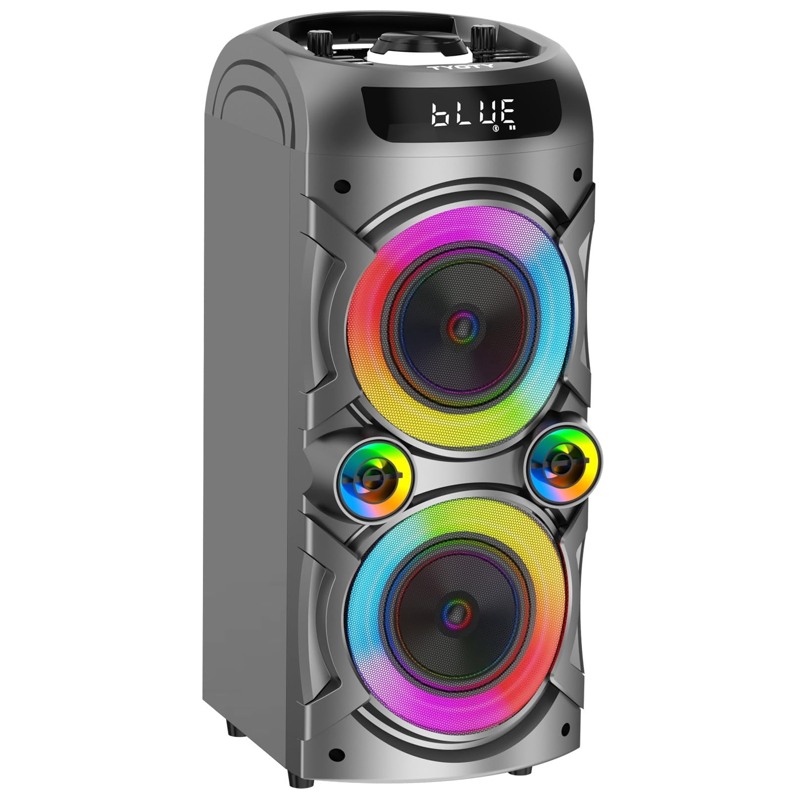 Portable Bluetooth Speaker 100W Big Powerful Wireless Boombox TWS Pairing Loud Stereo Sound Deep Bass Large Party Speakers with Subwoofer LED Lights