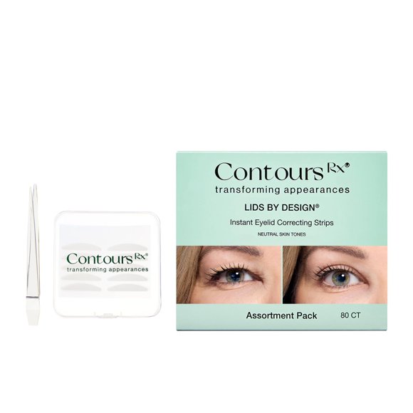 Contours Rx Lids By Design - Medical Grade Eyelid Correcting Strips for Heavy, Hooded, & Droopy Lids - Transparent, Anti-Aging, and Hypoallergenic Eye