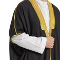 thumbnail image 4 of Pisexur Costume Renaissance pour Homme Robe Musulmane Robe Arabe Mi-Longue Style Long Manches Longues Brodé Col Montant Poche Longue Chemise Mode Décontractée Robe Costume Médiéval, 4 of 5