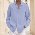 thumbnail image 2 of 2025 Chemise Courte Décontractée Unie d'Été pour Homme Grande Taille Chemise Ample Combinaison Pyjama pour Homme Chemises de Designer à Col Rabattu pour Homme Chemise à Manches Longues pour Homme, 2 of 5