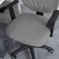 thumbnail image 4 of ORUYROP Housse de Chaise de Bureau Grise Résistante à l'Eau Extensible Jacquard Élastique Housses 2 Pcs pour Chaise d'Ordinateur de Bureau Housse Extensible, 4 of 7